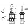 Przełącznik dźwigienkowy MTS-102 3 pin 2 pozycyjny